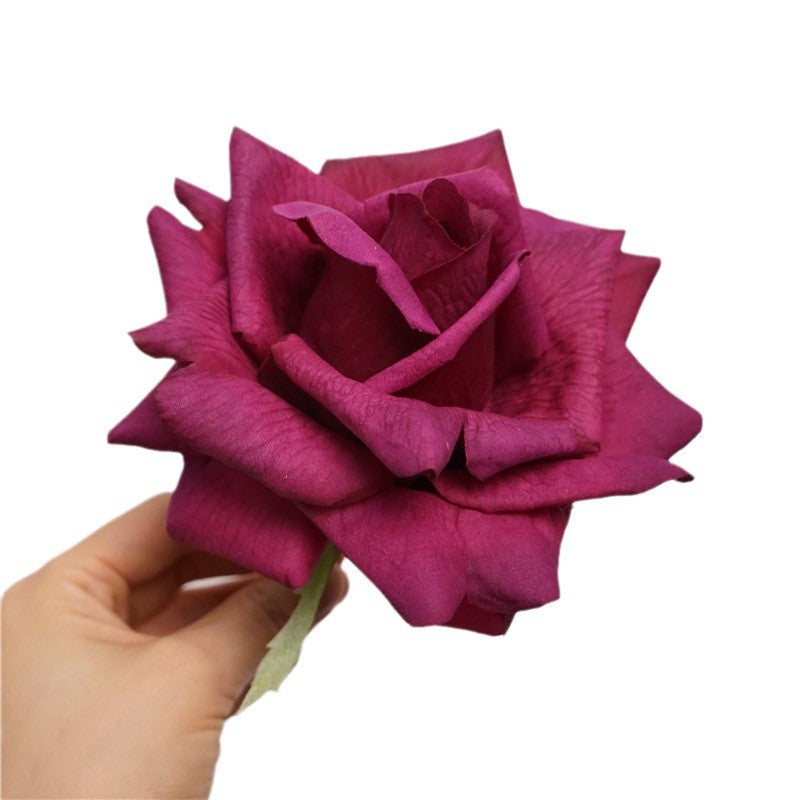 High-Quality Touch and Moisture-Resistant Short-Stem Rose Flowers for Wedding Decor and Home Decoration - Elegant Floral Props for Weddings and Special Events