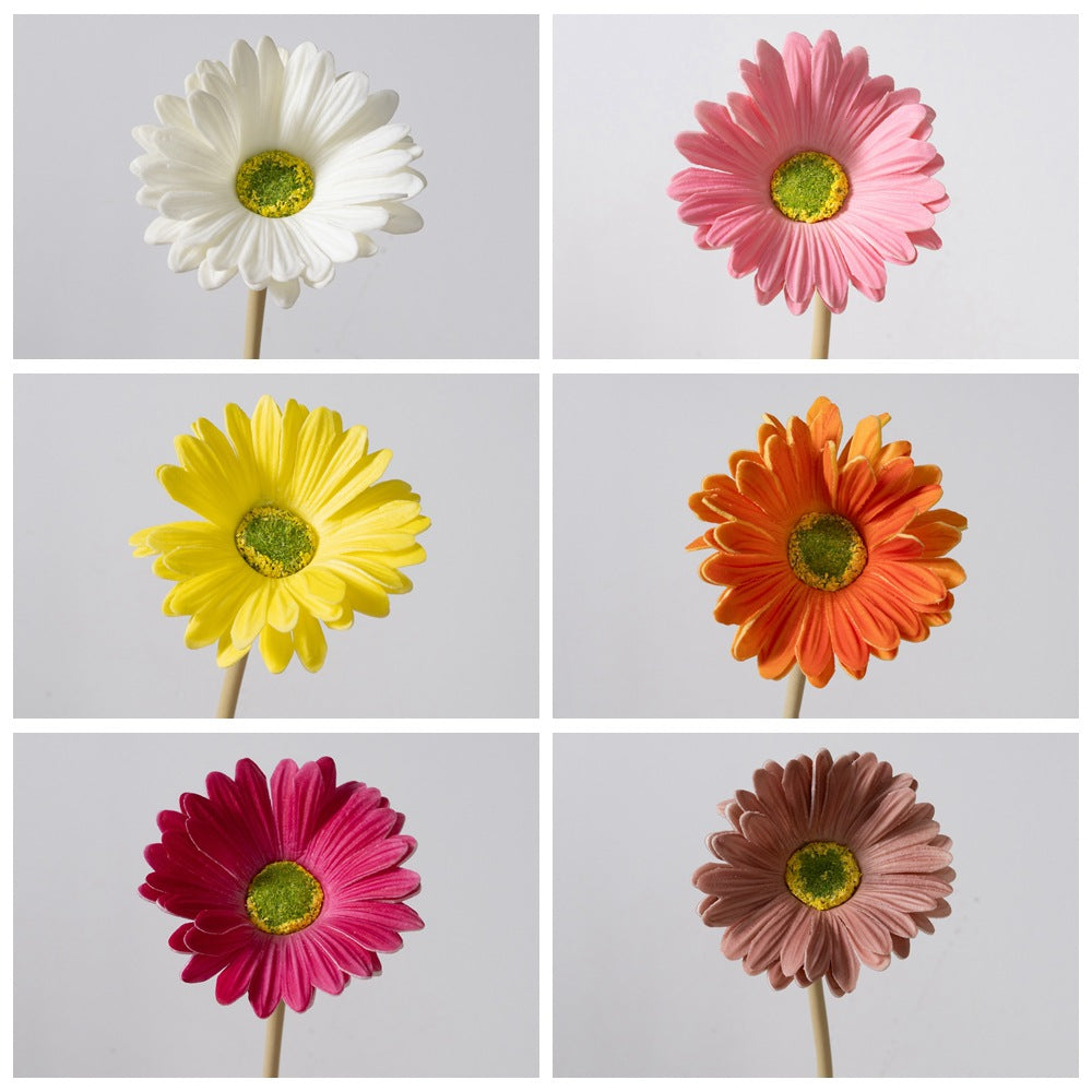 Realistic PU African Daisies & Furlong Flowers - INS Style Wedding & Home Decor Faux Flowers for Lasting Elegance - Model MW01513