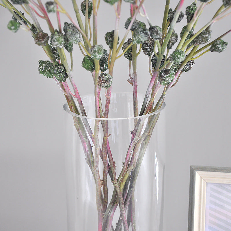 Realistic Eucalyptus Fruit Decorative Faux Flower Stem - Long Branch Eucalyptus Arrangement for Home Décor, Living Room Centerpiece, and Floral Vase Accents