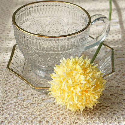 Lifelike Faux Fluffy Dandelion Ball Decorative Floral Arrangement - Perfect for Home, Weddings, and Photography