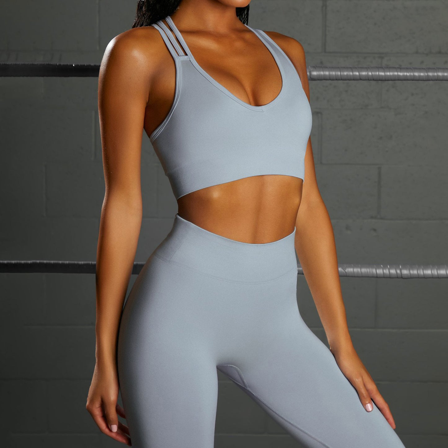 Seamless High Waisted Yoga Set for Women Boost Your Workout with Butt Lifting Leggings and Back Design