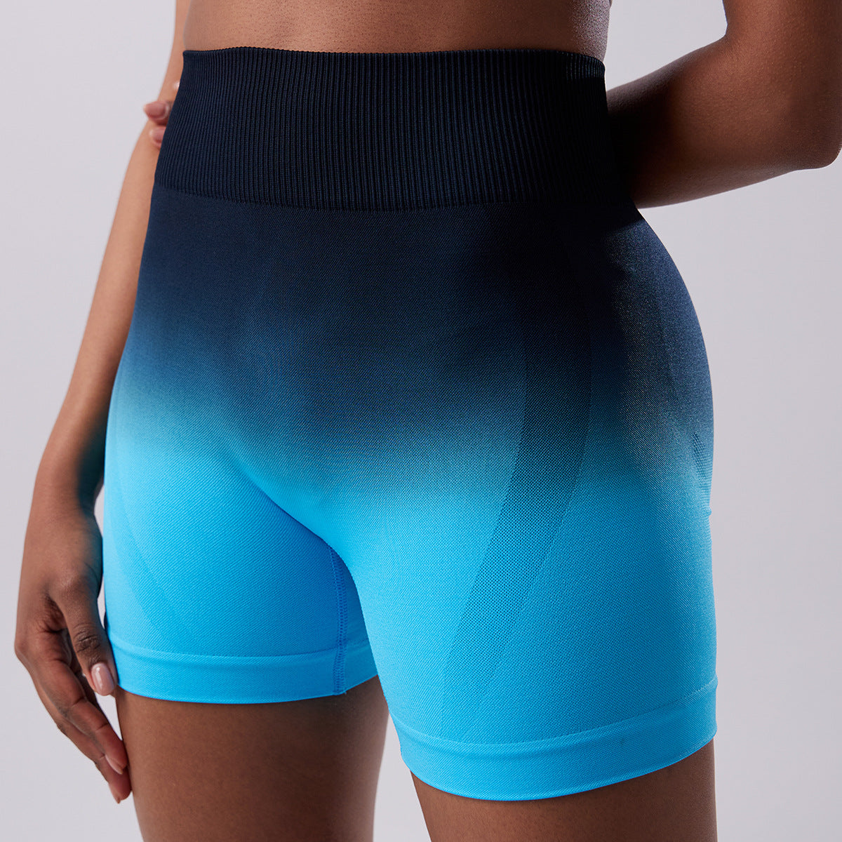 Gradient Yoga Shorts for Women Butt Lifting Tummy Control and for Outdoor Running Fitness Workouts