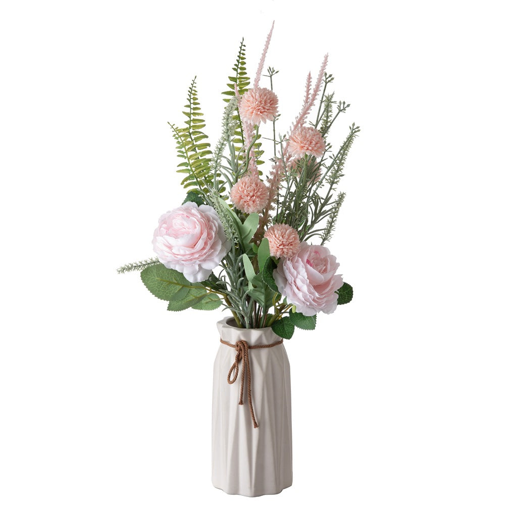 Realistic Peony Handheld Bouquet - Stunning Faux Flower Home Decor Accent for Walls | CF01245