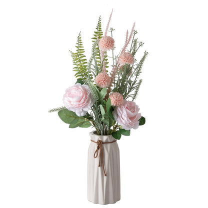 Realistic Peony Handheld Bouquet - Stunning Faux Flower Home Decor Accent for Walls | CF01245