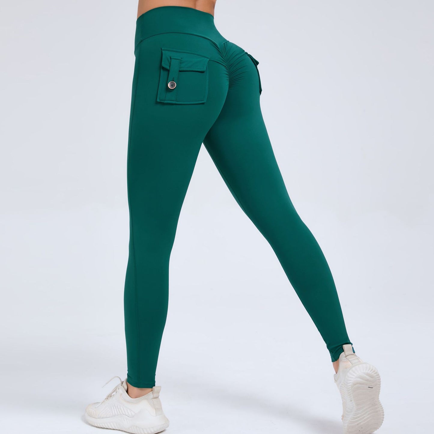 High Waisted Peach Butt Yoga Pants for Women Tight Fitting Pockets Quick Dry for Running and Fitness