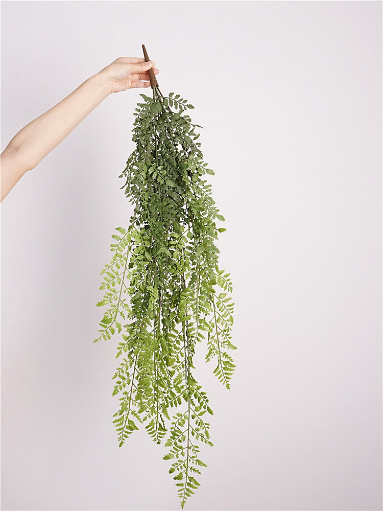 Lifelike Hanging Fern Plant - Elegant Faux Greenery with Realistic Moss for Stunning European-Style Decor and Landscaping