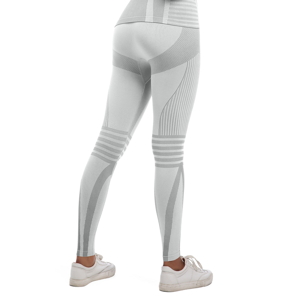 Seamless High Waisted Knit Leggings for Breathable and Stretchy Skiing Running Gym Workouts and Yoga