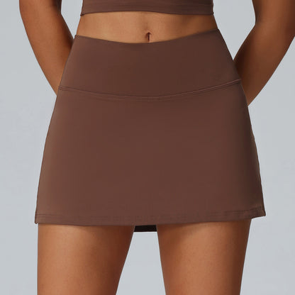 Women s Pocket Gym Tennis Skirt with Built in Shorts Anti See Through Sports Skirt with Layered Look for Yoga and Casual Wear