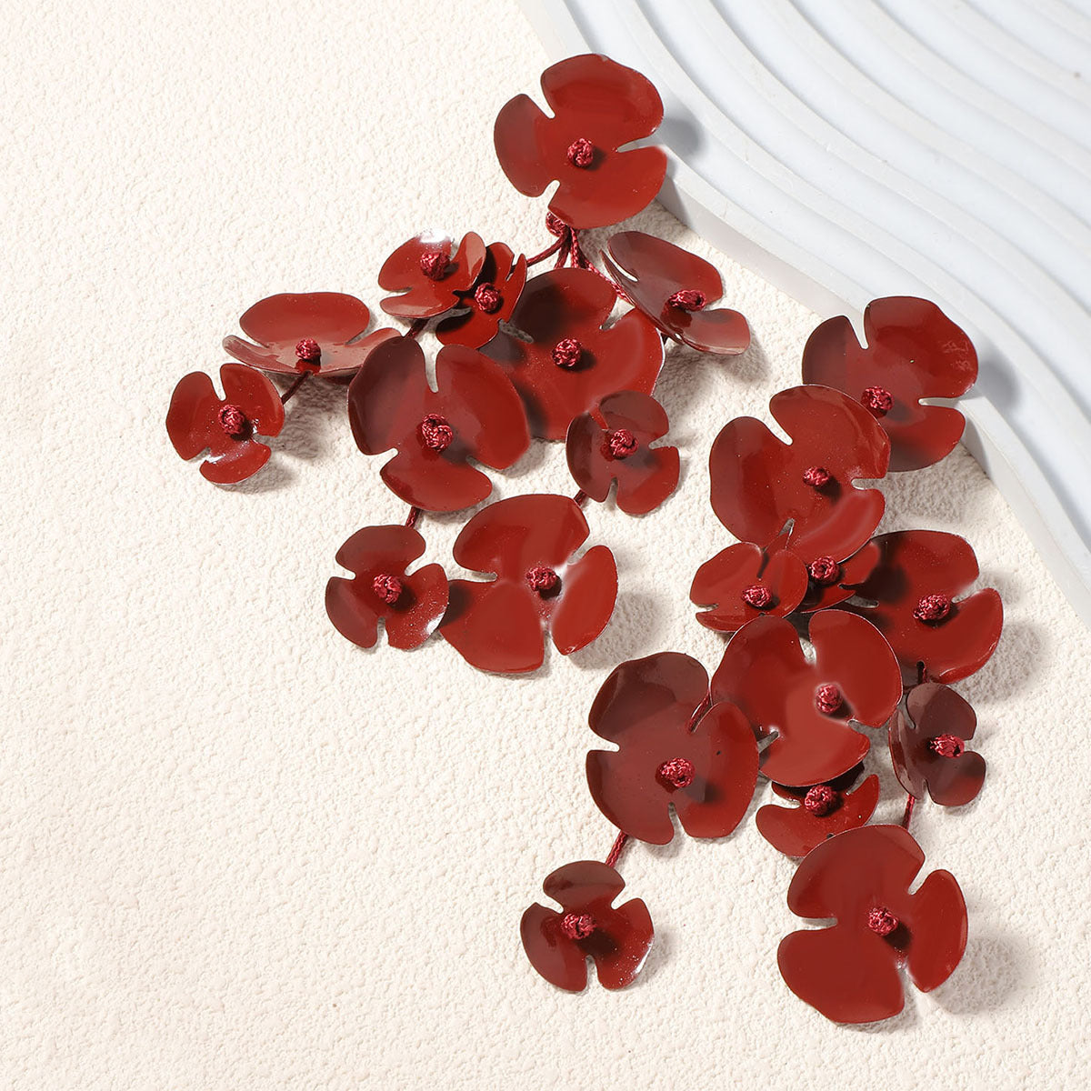 Chic and Creative Knotted Flower Design Statement Earrings - Versatile Fashionable Accessories for Women