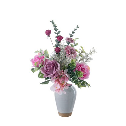 Elegant Moonshadow Light Pink Rose Bouquet - Realistic Floral Home Décor for Weddings, Bouquets, and Wall Accents - CF02028