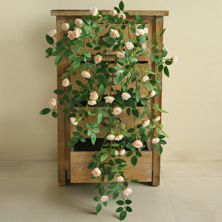 Lifelike Faux Floral Decorations - Beautiful Rose Vine Arrangements for Weddings and Home Décor, Perfect for Indoor Wall Hangings & Event Styling