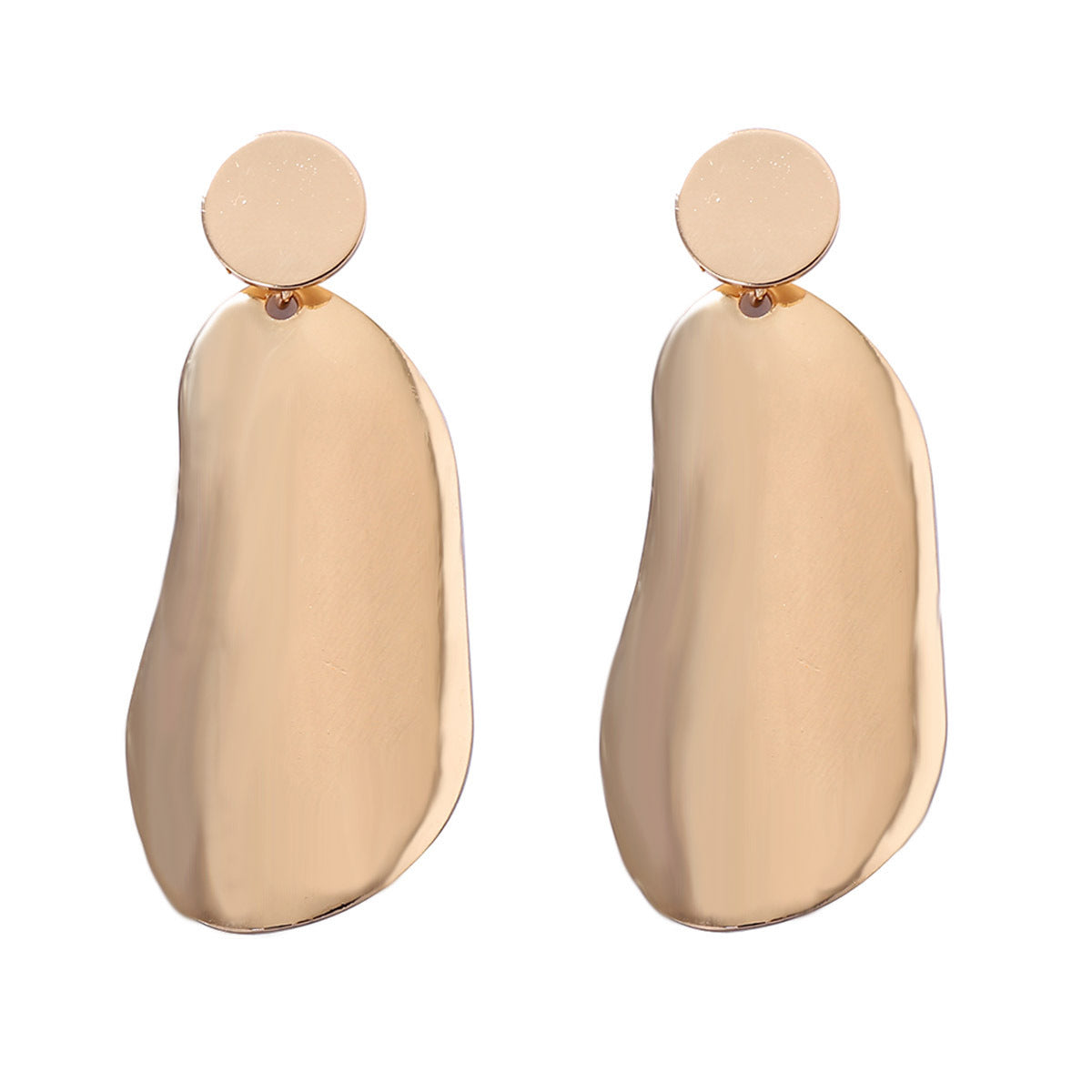 Chic Irregular Geometric Alloy Drop Earrings for Commuters - Stylish and Versatile Women's Accessories
