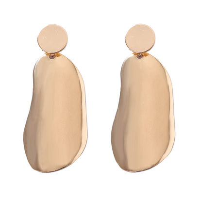 Chic Irregular Geometric Alloy Drop Earrings for Commuters - Stylish and Versatile Women's Accessories