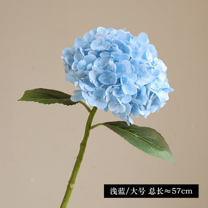 Realistic 3D Touch Hydrating Faux Hydrangea Flower Décor for Home, Dining Table, and Bedroom - Lifelike Silk Floral Arrangement Accent Piece