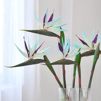 Realistic Bird of Paradise Faux Flower - Large Single Stalk for Hotel Home Decor, Elegant Floral Arrangements, Wedding Celebrations, and Stunning Photography Props