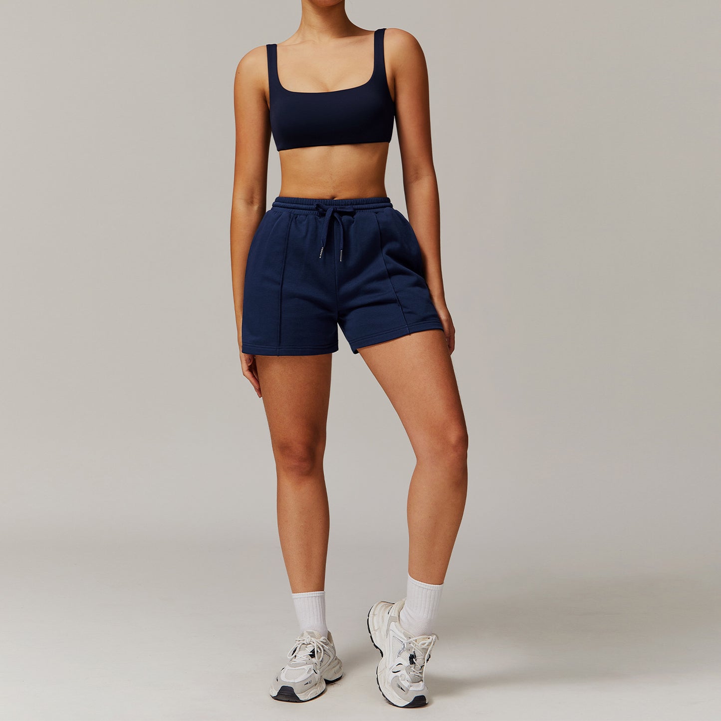 Spring High Waisted Loose Fit Athletic Sweatpants with Pockets Versatile Casual Running Shorts for Everyday Wear Style 8933