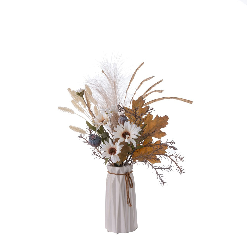 Charming Daisy Handcrafted Faux Flower Bouquet – Perfect for Home Decor, Weddings, and Wall Art Decorations, Model CF01281