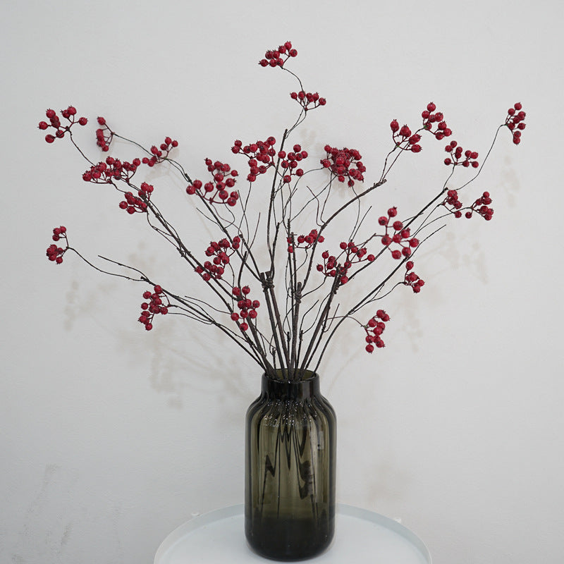 Vibrant Berry Branches - Faux Floral Art for Home Decor, Weddings, and Event Styling - Lifelike Vines and Berries to Enhance Your Interior Aesthetics