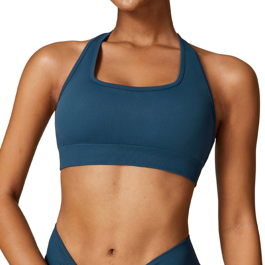 Seamless High Impact Yoga Sports Bra Shock Absorbing Running Top Versatile Workout Tank Style 7318 for Comfort and Performance