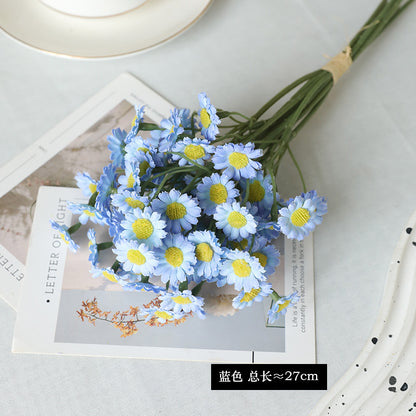 Elegant 6-Stem Artificial Daisy Bouquet for Home Decor and DIY Wedding Decorations - Realistic Chamomile Flower Arrangement for Crafting and Celebrations