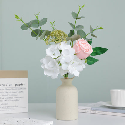 Stunning Nordic-Inspired Eucalyptus Faux Flower Bouquet with Realistic Rose and Hydrangea Accents - Perfect for Weddings, Handheld Bouquets, and Charming Hall Décor