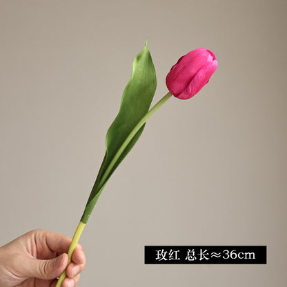 Realistic Touch Moisturizing Tulip Decoration - Ideal for Home Decor & Photography Props, Stunning Faux Floral Arrangement