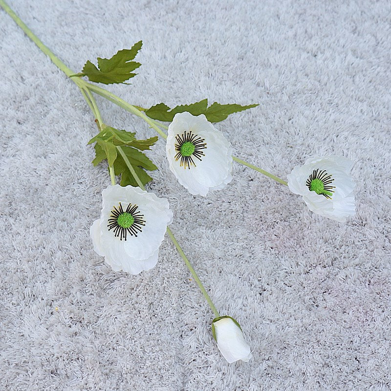 Realistic Mini Poppy Artificial Stem Flower - Perfect for Home Decor, Wedding Arrangements, and Photography Props