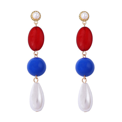 Elegant Baroque-Inspired Minimalist Pearl Bead Tassel Long Drop Earrings - Versatile Artistic Jewelry for Women