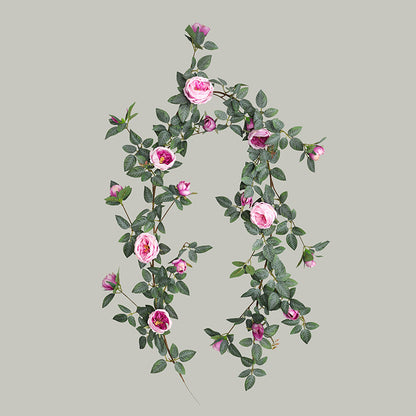 1.8m Austin Rose Vine Decorative Wall Hanging - Lifelike Artificial Flower Ivy for Concealing Air Conditioning Ducts and Enhancing Home Aesthetics