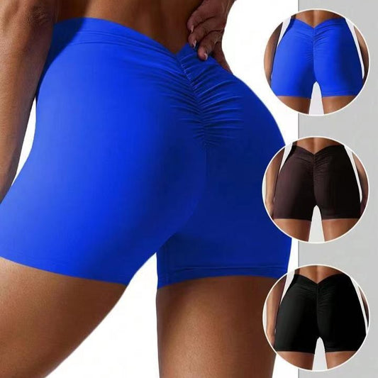 Seamless V Waist Honey Peach Lift Yoga Pants Quick Dry Training Fitness Shorts for Women for Outdoor Workouts and Active Lifestyle