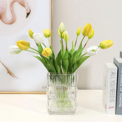 Artificial Tulip Bouquet - Elegant Home Décor for Living Room Table Centerpieces | Lifelike Floral Arrangements for Modern Interiors