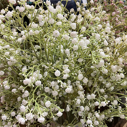 Chic and Lifelike Single Stem Baby's Breath Floral Arrangement | Perfect for Living Room, Dining Table, and Bedroom Decor | Beautiful Artificial Flowers for Any Space