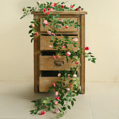 Lifelike Faux Floral Decorations - Beautiful Rose Vine Arrangements for Weddings and Home Décor, Perfect for Indoor Wall Hangings & Event Styling