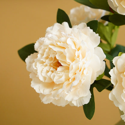 Realistic 5-Peony Faux Flowers for Wedding Decor - Perfect for Hotel and Venue Arrangements, Bouquets, and Aisle Markings