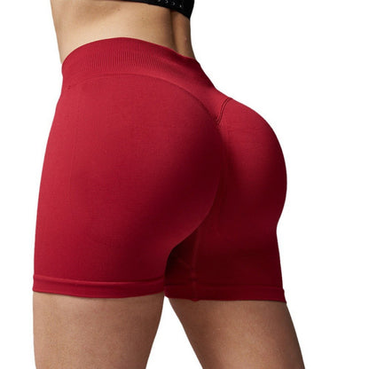 Seamless Breathable Shorts for Outdoor Sports Butt Lifting Tight Yoga Pants for Women Peach Shape and Tummy Control Activewear