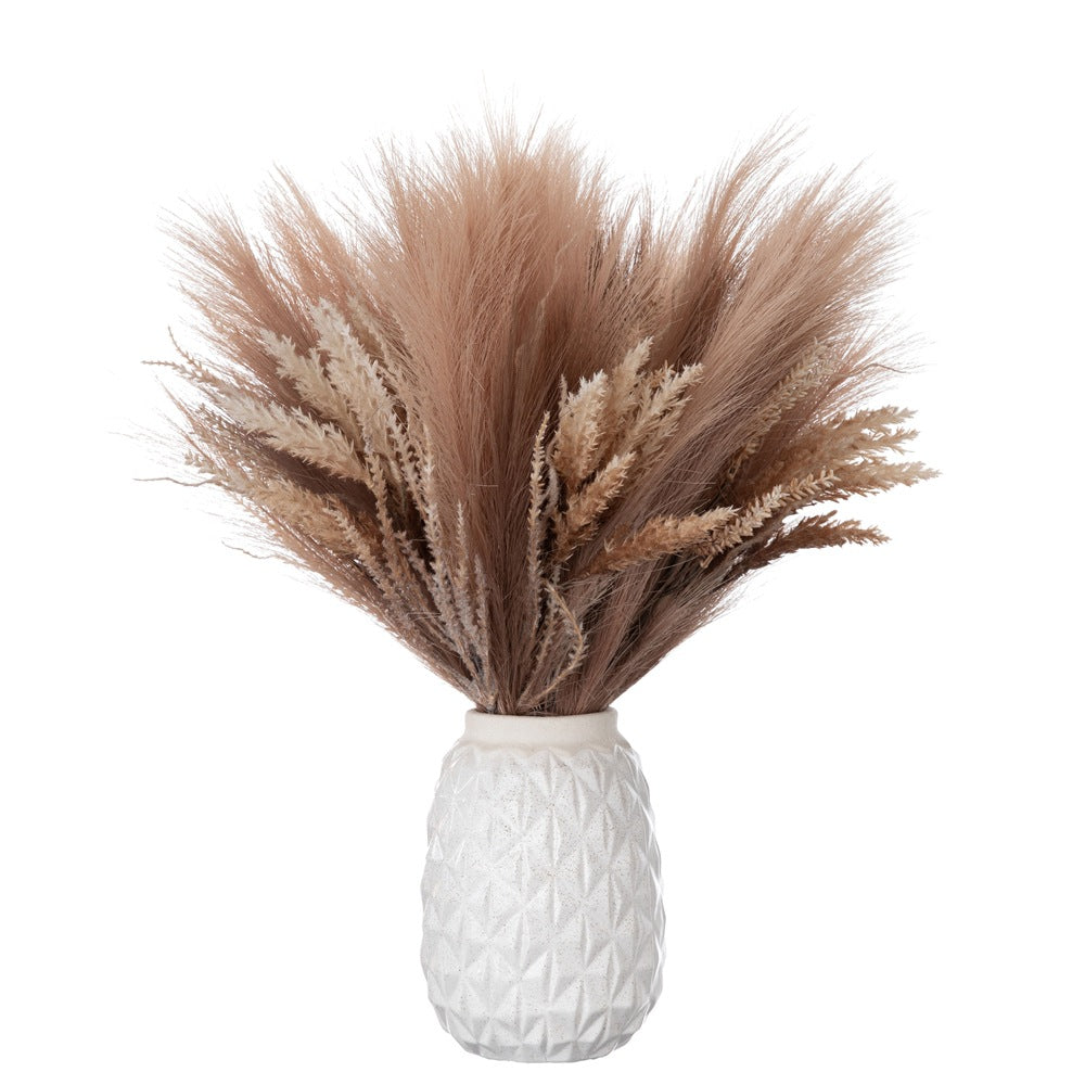 Beautiful Pampas Grass Bouquet - Elegant Faux Floral Arrangement for Home Decor - Stylish Green Plant Craft Perfect for INS Aesthetic - Model MW85101