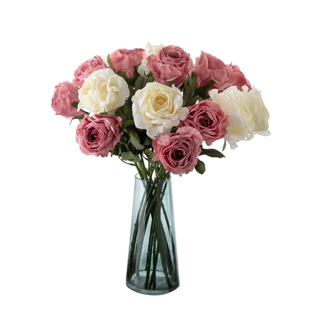 Stunning INS Style Wedding-Dry Burned Large Rose Artificial Flower - Perfect for Home Decoration | YC1021 - Durable, Elegant, and Versatile Floral Accent for Any Occasion