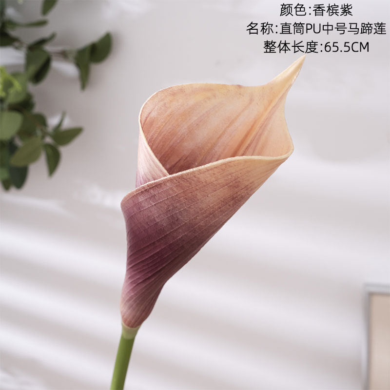 Stunning Green Plant Wedding Decor - Realistic Calla Lily Artificial Flowers for Ins-inspired Aesthetic - Perfect for Home Decor & Event Styling - Model MW01511Y