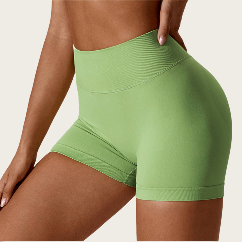 Seamless High Waisted Butt Lifting Breathable Yoga Shorts for Women for Running Fitness and Workout Enthusiasts