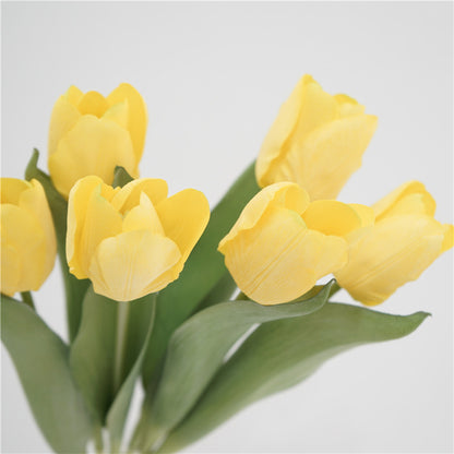 High-Quality Realistic Touch Tulip Bouquet - Perfect Home Décor for Photography and Weddings, Long-Lasting Artificial Flowers for Elegant Celebrations