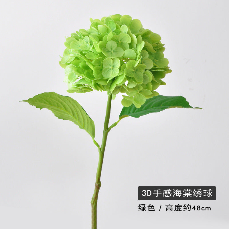 Realistic Hydrangea Faux Flowers - Touch-Sensitive 3D Printed Moisture-Infused Decorative Arrangements for Weddings and Home Decor