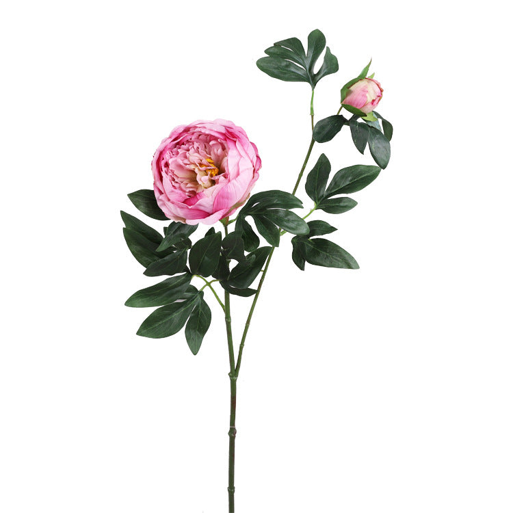 Realistic Single-Stem Artificial Peony Bouquet - Perfect for Weddings, Special Events, and Home Décor