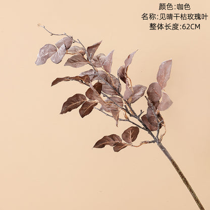 Beautiful Artificial Dried Rose Leaves for Wedding Decor - INS Style Faux Flowers for Home Decoration - MW82116