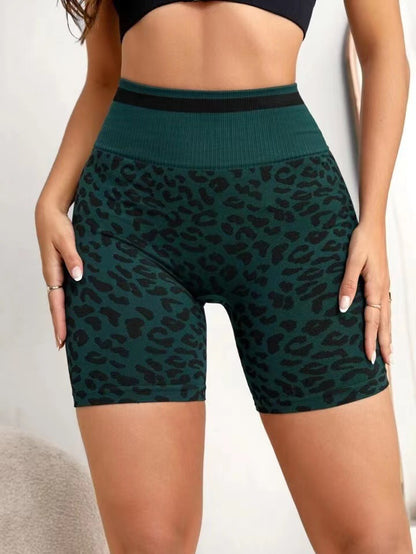 High Waisted Leopard Print Yoga Shorts for Women ly Tailored Butt Lifting and Tummy Control Leggings for Outdoor Sports and Fitness Activities