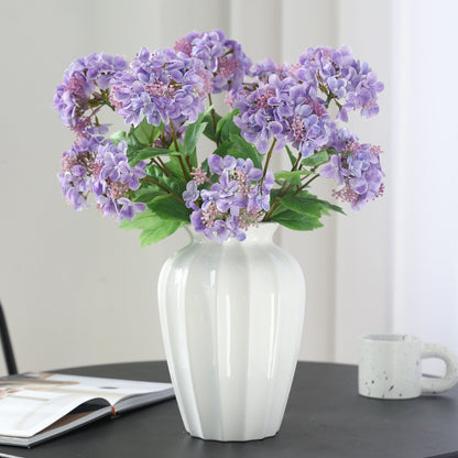 Realistic Touch Faux Hydrangea Flower Arrangement with Dual Heads - Perfect for Refreshing Table Decor, Wedding Events, and Home Styling