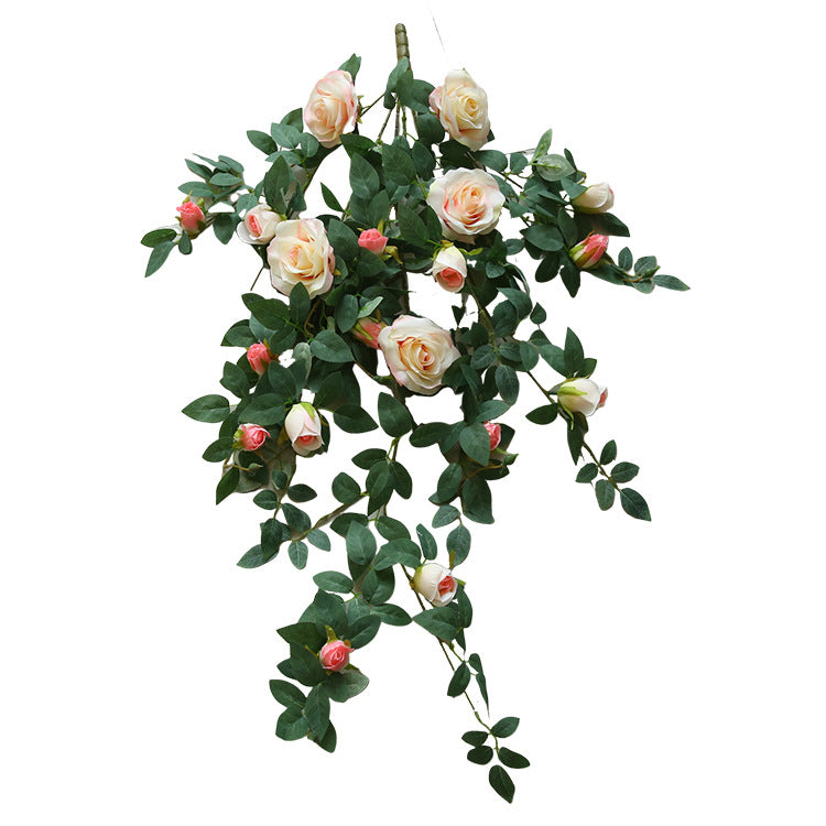 Lifelike Artificial Rose Vine – Perfect for Heartfelt Home Décor, Living Room Ceiling Décor, and Stunning Indoor Landscape Design