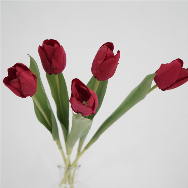 High-Quality Realistic Touch Tulip Bouquet - Perfect Home Décor for Photography and Weddings, Long-Lasting Artificial Flowers for Elegant Celebrations