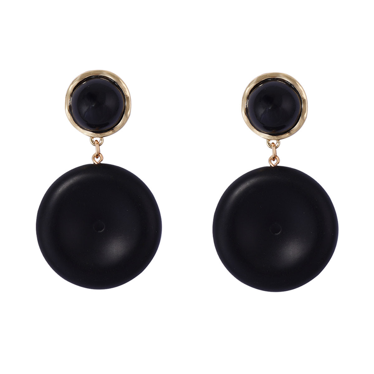 Chic Vintage Geometric Circular Alloy Statement Earrings - Versatile & Stylish for Commuting Women