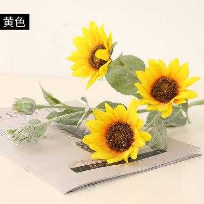 Stunning Realistic Sunflower Stem -  Faux Sunflower Bouquet for Home Décor – Brighten Up Your Space with Lifelong Natural Beauty!