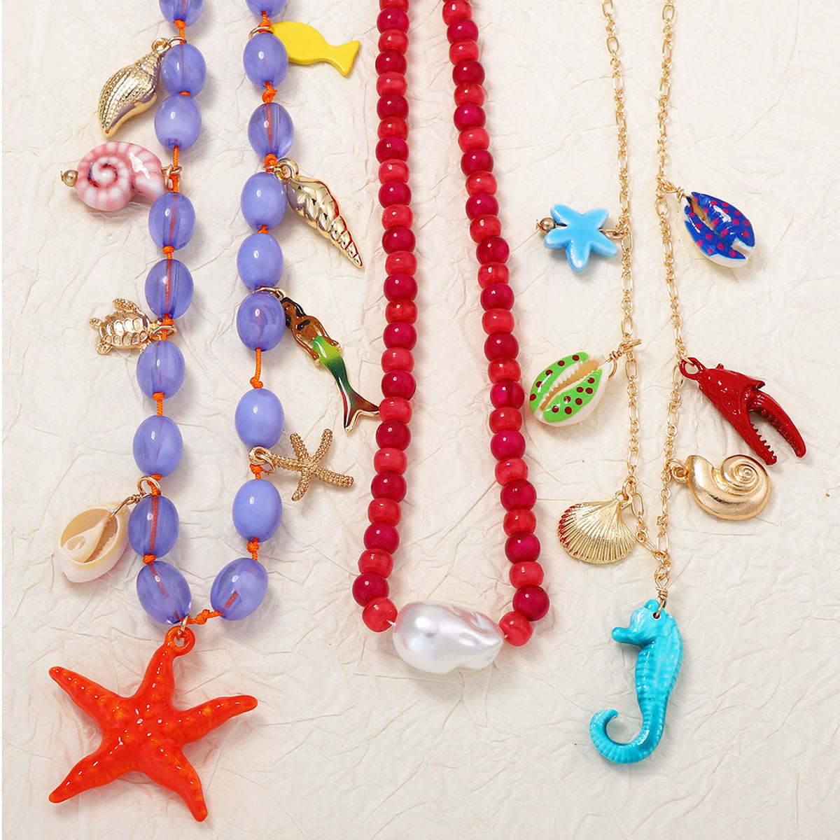 Summer Vacation Ocean-Inspired Layered Necklace for Women – Versatile, Stylish, and Perfect for Any Outfit
